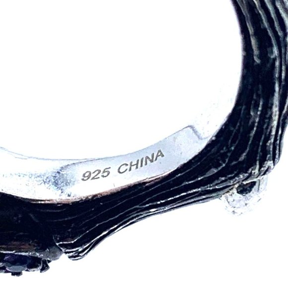 VINTAGE - Stephen Dweck Diamonds Sterling Branch Ring - SIZE 7 - Picture 4 of 5